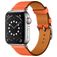 Mobigear Torino Kožený řemínek Apple Watch Řemínek Přezka - 42/41/40/38 mm - Oranžová
