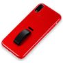 Mobigear Rubber Ring iPhone XS Max Funda Plástico rígido Carcasa con anillo - Rojo