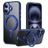 Mobigear Frosted Mag iPhone 17 MagSafe Funda Plástico rígido Carcasa con soporte - Azul