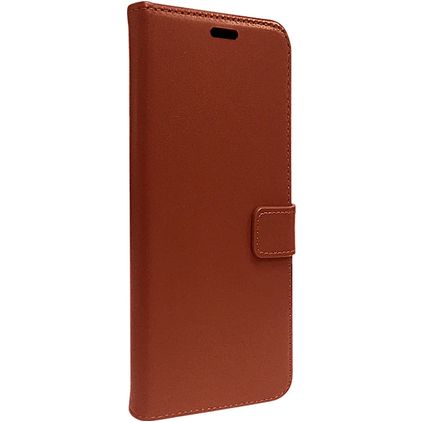 Valenta Gel Skin iPhone 15 Plus Äkta läder Plånboksfodral med sedelfack - Brun