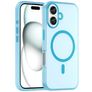 Mobigear Shockproof iPhone 16 Plus MagSafe Flexibilní TPU Zadní kryt - Modrá