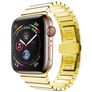 Mobigear Madrid Ocelový řemínek Apple Watch Řemínek Motýlková spona - 42/41/40/38 mm - Zlatá