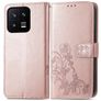 Mobigear Clover Xiaomi 13 Wallet case - Rose Gold