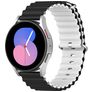 Mobigear Ocean Correa Silicona Cierre de hebilla para Smartwatch - 22 mm - Negro / Blanco