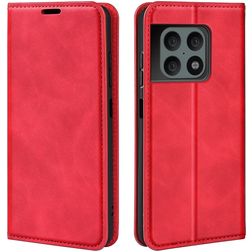 Mobigear Retro Slim OnePlus 10 Pro Funda tipo libro Cartera - Rojo