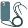 Mobigear Lanyard iPhone 16 Pro Silicone Cover con cordino - Verde