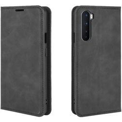 Mobigear Retro Slim OnePlus Nord Knížkové pouzdro Peněženka - Černá