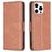 Mobigear Excellent iPhone 16 Pro Wallet case - Brown