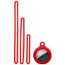 Mobigear Lanyard Capa Silicone flexível para Apple AirTag - Vermelho