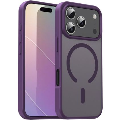 Mobigear Shockproof iPhone 18 Pro MagSafe Fodral Hårdplast Skal - Crystal Purple