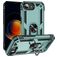Mobigear Armor Ring iPhone 16e Funda Plástico rígido Carcasa Antigolpes con anillo - Verde