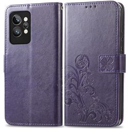 Mobigear Clover Realme GT2 Pro Funda tipo libro Cartera - Morado
