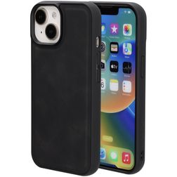 Mobiparts Classic iPhone 15 MagSafe TPU / Leatherette Back cover - Graphite Black