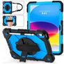 Mobigear SureGrip Xtreme iPad 10 (2022) Plastica rigida / Silicone Back cover + Portapenna + Tracolla + Supporto - Blu