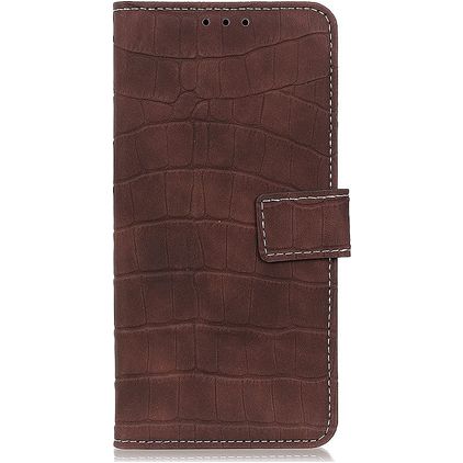 Mobigear Croco Samsung Galaxy A52s 5G Funda tipo libro Cartera - Marrón