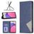Mobigear Rhombus Slim Samsung Galaxy A33 Knížkové pouzdro - Modrá