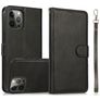 Mobigear Wallet iPhone 16 Pro Max Knížkové pouzdro 2v1 s odnímatelným krytem Peněženka - Černá