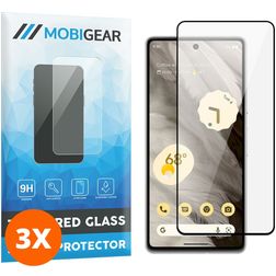 Mobigear Premium Google Pixel 7 Glas Skærmbeskytter - Case Friendly - Sort (3-pak)