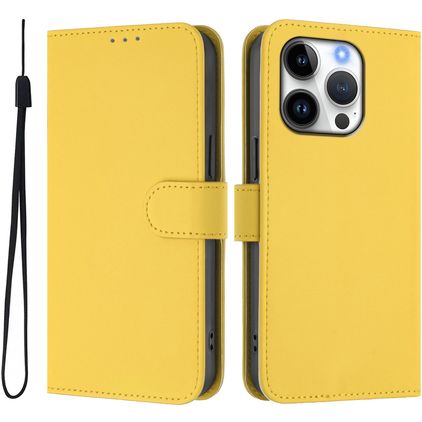 Mobigear Urban Wallet iPhone 16 Pro Funda tipo libro Cartera - Amarillo