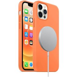 Mobigear Rubber Touch iPhone 12 Pro Silikone MagSafe Bagsidecover - Orange