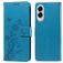 Mobigear Flowers Samsung Galaxy S25 Edge Capa livro Carteira - Azul