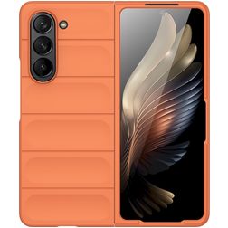 Mobigear Bumpy Samsung Galaxy Z Fold 5 TPU flexible Carcasa - Naranja