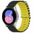 Mobigear Ocean Silicone Smartwatch Strap Buckle closure - 22 mm - Black / Yellow