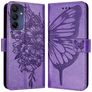 Mobigear Butterfly Samsung Galaxy A16 Funda tipo libro Cartera - Morado