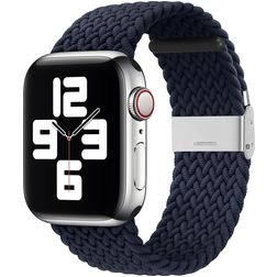 Mobigear Braided Nylon Apple Watch Strap Clamp closure - 49/46/45/44 mm - Charcoal