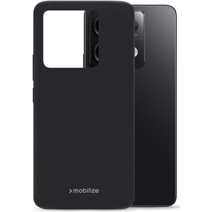 Mobilize Rubber Gelly POCO X6 Flexible TPU Back cover - Matt Black