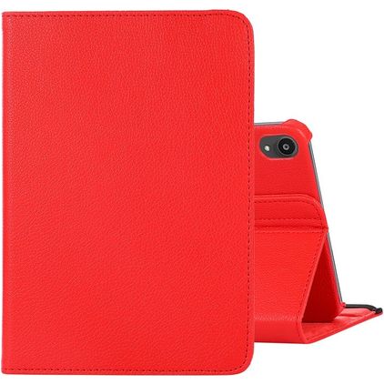 Mobigear DuoStand iPad Mini 7 (2024) Rotating Wallet case - Red