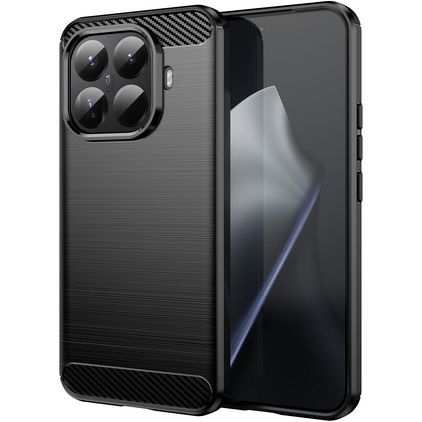 Mobigear Brushed Slim Xiaomi 15T Pro Flexibel TPU Skal - Svart