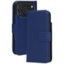 Mobiparts Wallet iPhone 17 Pro MagSafe Piel auténtica Funda tipo libro Cartera - Azul