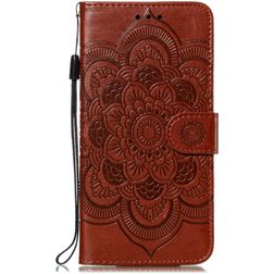 Mobigear Mandala iPhone 11 Pro Max Plånboksfodral med sedelfack - Brun