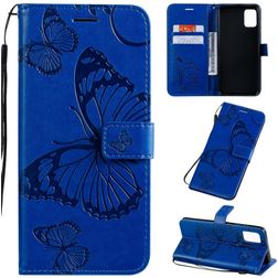 Mobigear Butterfly Samsung Galaxy A51 Cover a libro portafoglio - Blu
