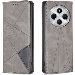 Mobigear Rhombus Slim Xiaomi Redmi 14C Knížkové pouzdro - Šedá