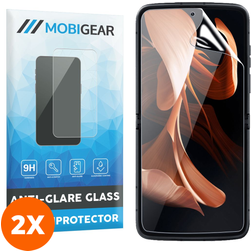 Mobigear Motorola Razr 40 Glas Skærmbeskytter - Case Friendly - Sort (2-pak)
