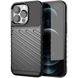 Mobigear Groove iPhone 13 Pro Fleksibel TPU Bagsidecover - Sort