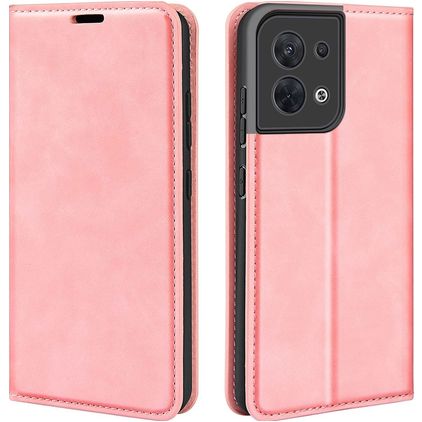 Mobigear Retro Slim OPPO Reno 8 5G Plånboksfodral med sedelfack - Rosa