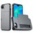 Mobigear Card iPhone 16e Hard Case Back cover Shockproof with Card Holder - Grey