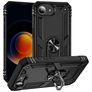 Mobigear Armor Ring iPhone 16e Hårdt Bagsidecover Stødsikkert med ringholder - Sort