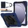 Mobigear SureGrip Xtreme Samsung Galaxy Tab A9 Plus (2023) Kova muovi / Silikoni Suojakuori + Olkahihna + Teline - Sininen