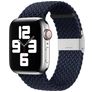 Mobigear Braided Nylon Apple Watch Armband Klämspänne - 49/46/45/44 mm - Koksgrå