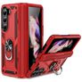 Mobigear Armor Ring Samsung Galaxy Z Fold 5 Hardcase Etui plecki Wstrząsoodporne z pierścieniem - Czerwony