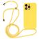 Mobigear Lanyard iPhone 14 Pro Max Silicone Case with lanyard - Yellow