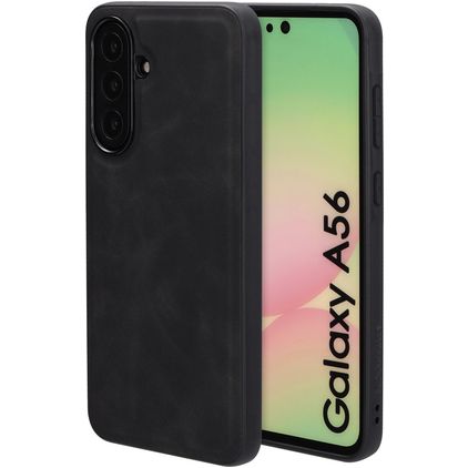Mobiparts Classic Samsung Galaxy A56 MagSafe TPU / Pele sintética Capa traseira - Graphite Black