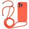Mobigear Lanyard iPhone 14 Pro Silikon Skal med rem - Orange