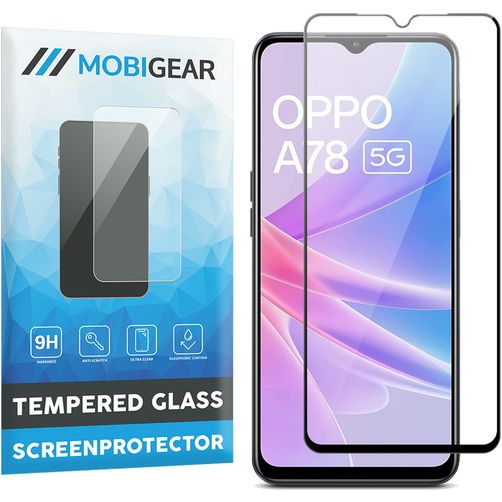 Mobigear Premium OPPO A78 Cristal templado Protector de pantalla - Compatible con fundas - Negro
