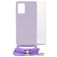 Mobilize Lanyard Gelly Samsung Galaxy A32 5G TPU flexible Funda con cuerda - Pastel Purple