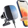 Mobigear Magnetic MagSafe Mobilholder til bil Ventilationsrist Magnetisk Universel - Sort